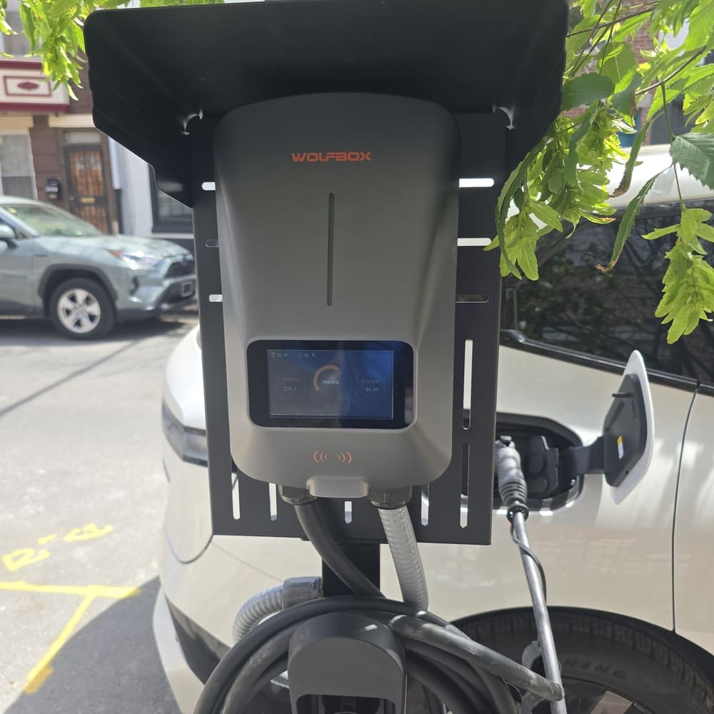 AM Electric install EV charging station at residential home