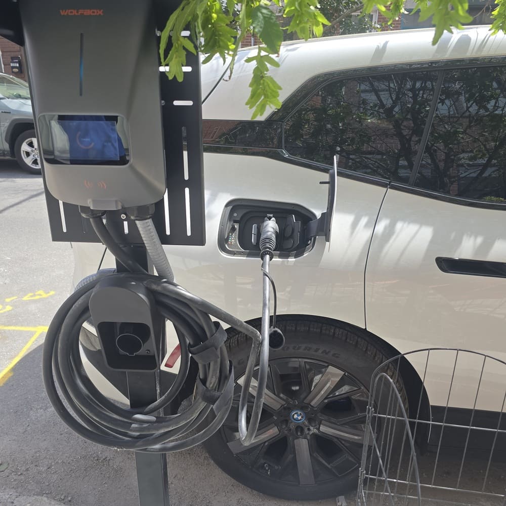 AM Electric install EV charging station at residential home
